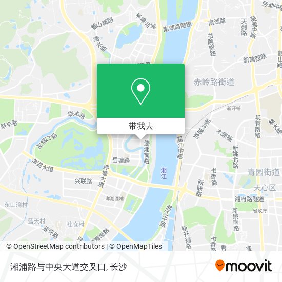 湘浦路与中央大道交叉口地图