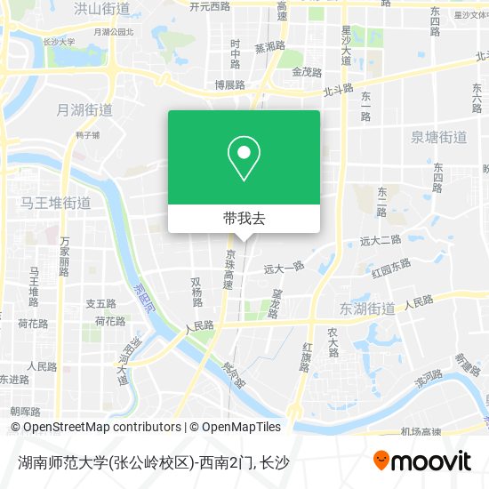 湖南师范大学(张公岭校区)-西南2门地图