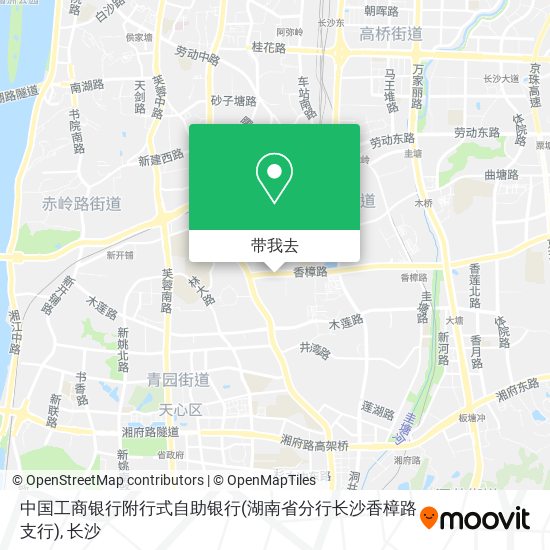 中国工商银行附行式自助银行(湖南省分行长沙香樟路支行)地图