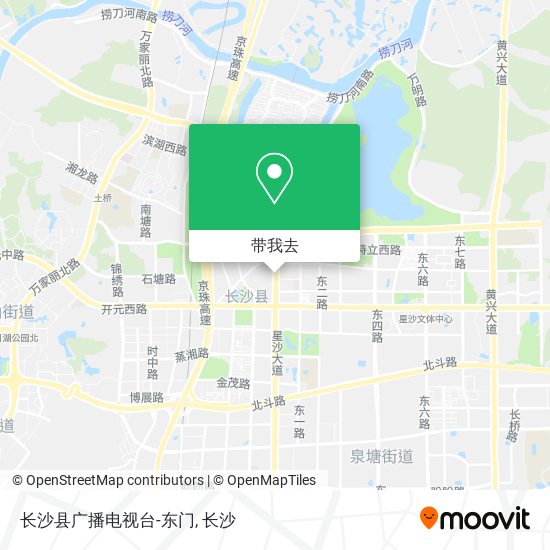 长沙县广播电视台-东门地图