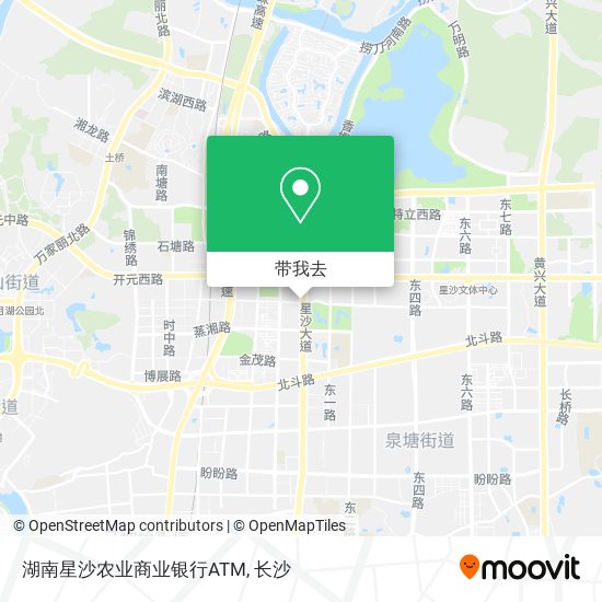 湖南星沙农业商业银行ATM地图