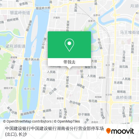 中国建设银行中国建设银行湖南省分行营业部停车场(出口)地图