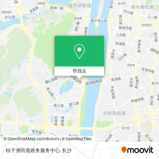 桔子洲街道政务服务中心地图