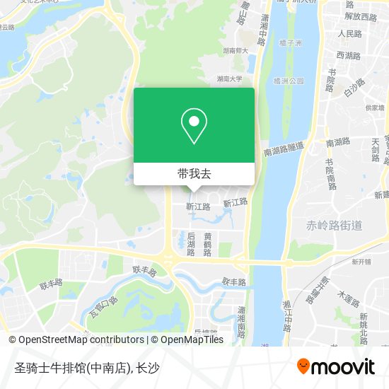 圣骑士牛排馆(中南店)地图