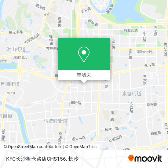 KFC长沙板仓路店CHS156地图