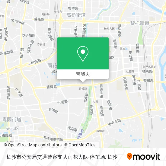 长沙市公安局交通警察支队雨花大队-停车场地图