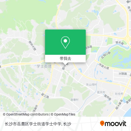 长沙市岳麓区学士街道学士中学地图