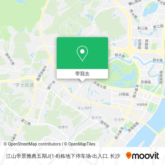 江山帝景雅典五期J(1-8)栋地下停车场-出入口地图
