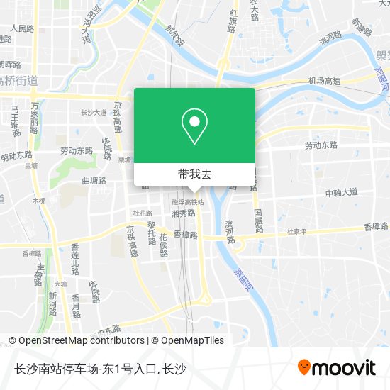 长沙南站停车场-东1号入口地图