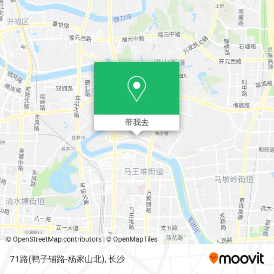 71路(鸭子铺路-杨家山北)地图