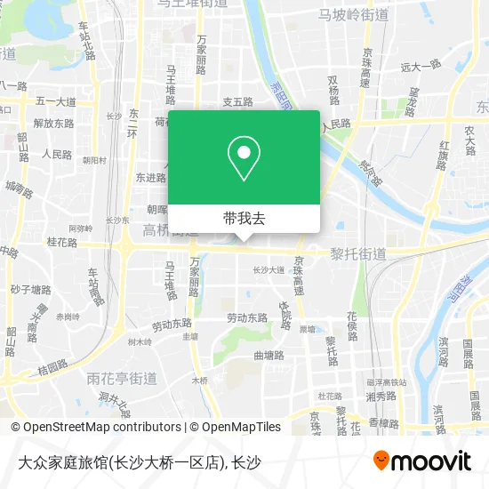 大众家庭旅馆(长沙大桥一区店)地图