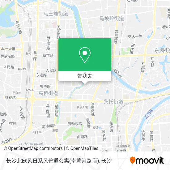 长沙北欧风日系风普通公寓(圭塘河路店)地图