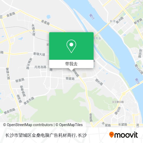 长沙市望城区金桑电脑广告耗材商行地图