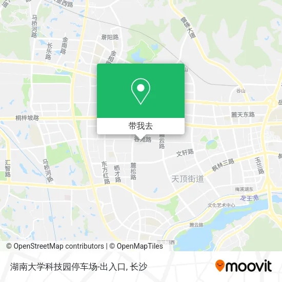 湖南大学科技园停车场-出入口地图