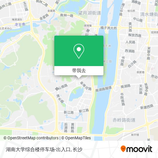 湖南大学综合楼停车场-出入口地图