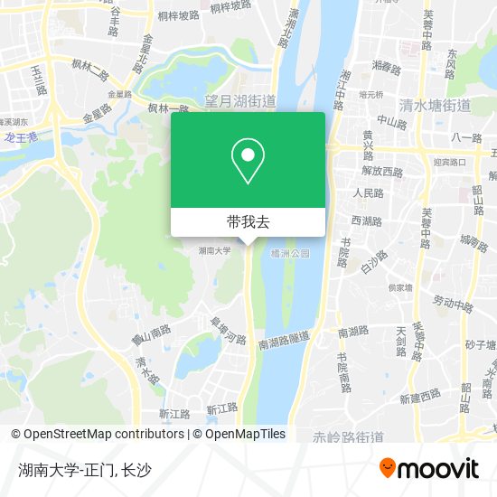 湖南大学-正门地图