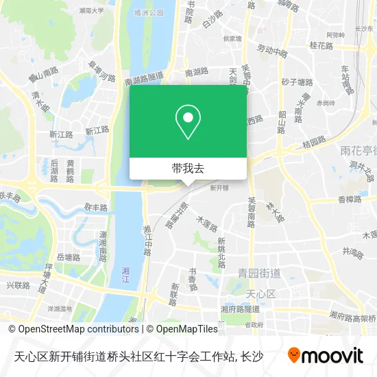 天心区新开铺街道桥头社区红十字会工作站地图