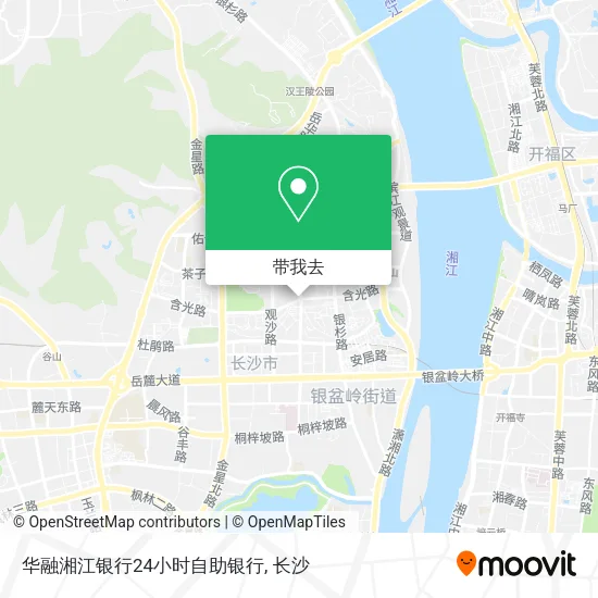 华融湘江银行24小时自助银行地图
