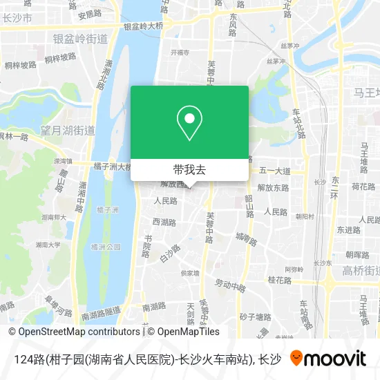124路(柑子园(湖南省人民医院)-长沙火车南站)地图