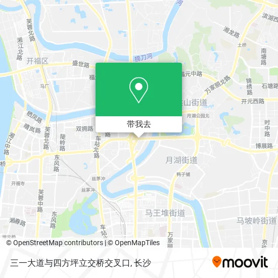 三一大道与四方坪立交桥交叉口地图