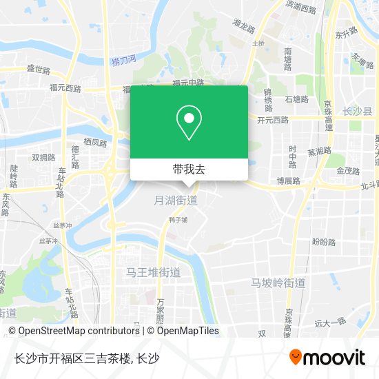 长沙市开福区三吉茶楼地图