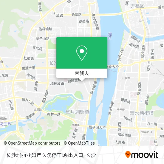 长沙玛丽亚妇产医院停车场-出入口地图