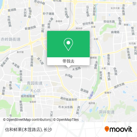 信和鲜果(木莲路店)地图