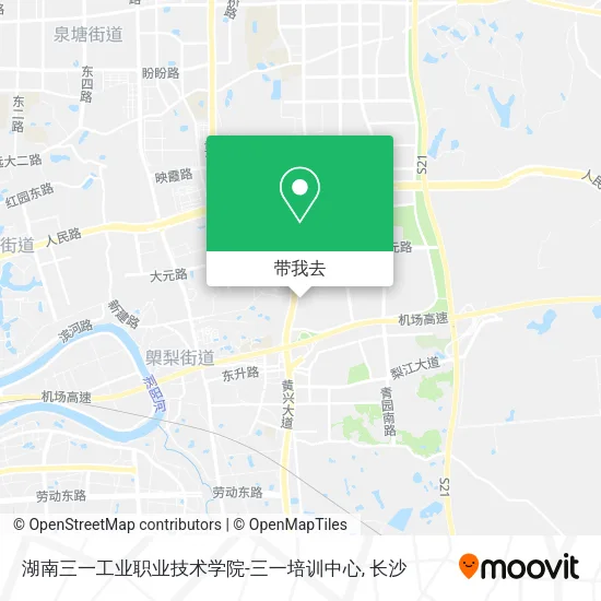 湖南三一工业职业技术学院-三一培训中心地图