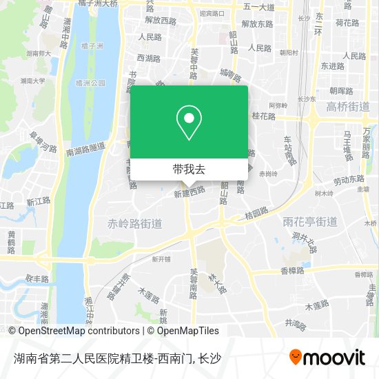 湖南省第二人民医院精卫楼-西南门地图