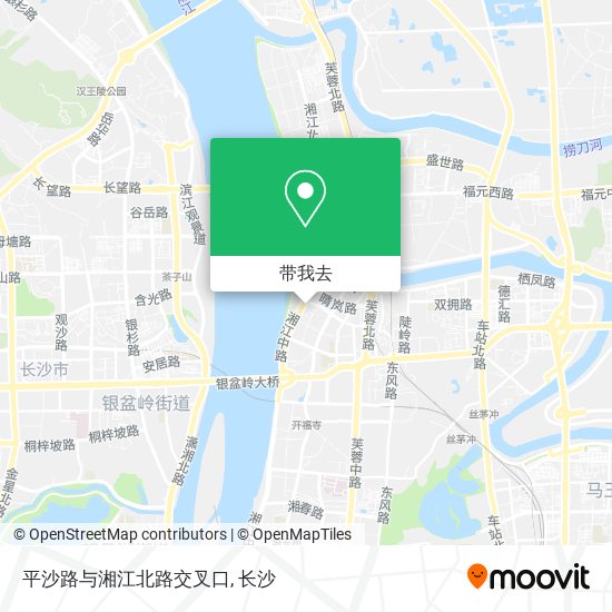 平沙路与湘江北路交叉口地图