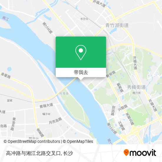 高冲路与湘江北路交叉口地图
