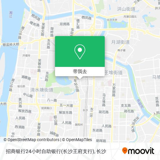招商银行24小时自助银行(长沙王府支行)地图