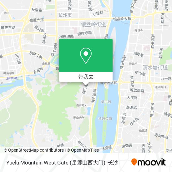 Yuelu Mountain West Gate (岳麓山西大门)地图
