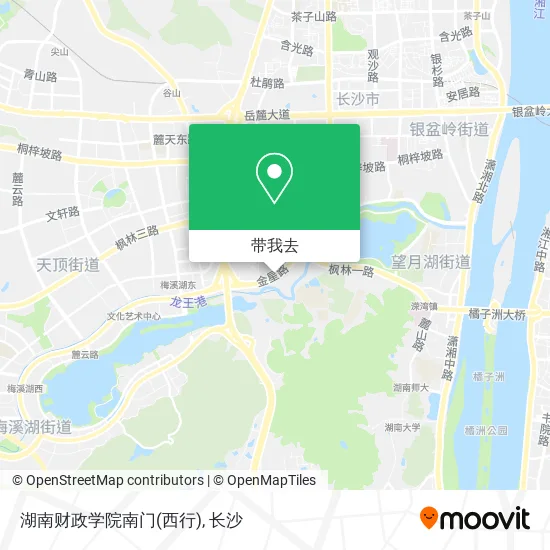 湖南财政学院南门(西行)地图
