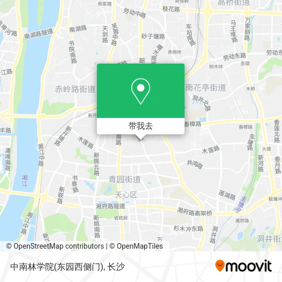 中南林学院(东园西侧门)地图
