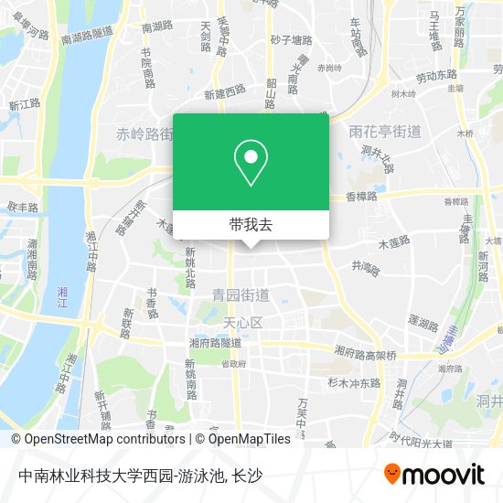 中南林业科技大学西园-游泳池地图