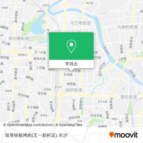 留香铁板烤肉(五一新村店)地图