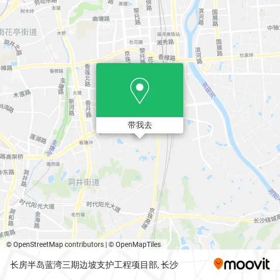 长房半岛蓝湾三期边坡支护工程项目部地图