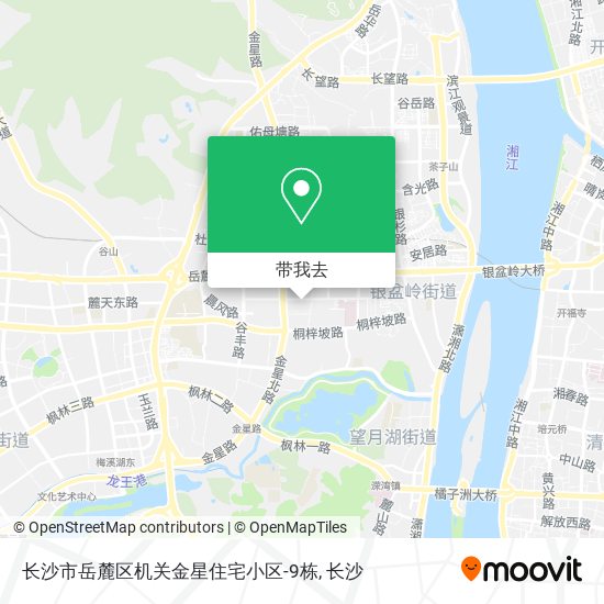 长沙市岳麓区机关金星住宅小区-9栋地图