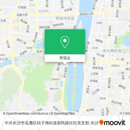 中共长沙市岳麓区桔子洲街道新民路社区党支部地图