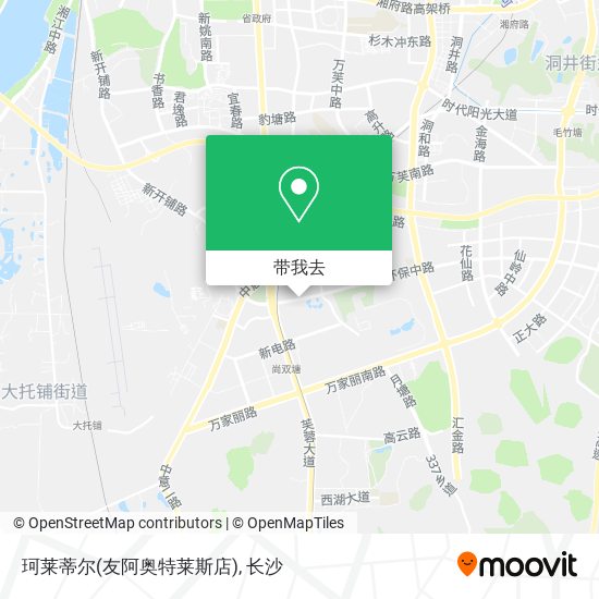 珂莱蒂尔(友阿奥特莱斯店)地图