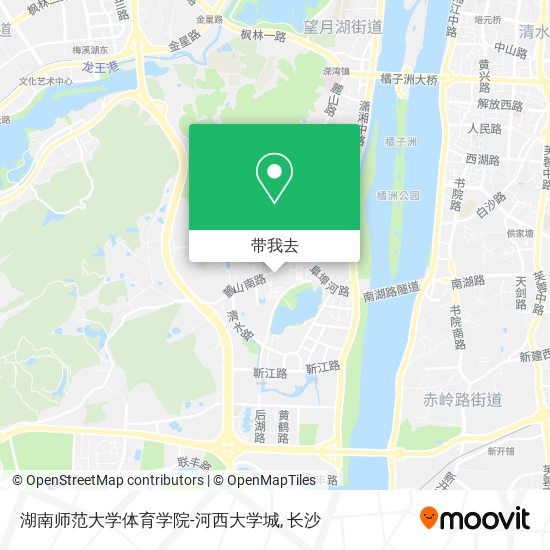 湖南师范大学体育学院-河西大学城地图