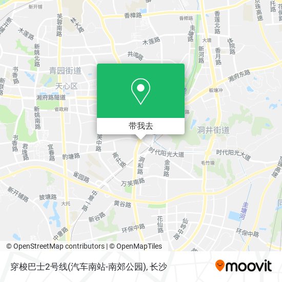 穿梭巴士2号线(汽车南站-南郊公园)地图