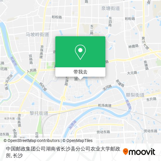中国邮政集团公司湖南省长沙县分公司农业大学邮政所地图