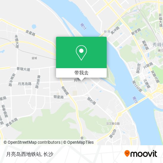 月亮岛西地铁站地图