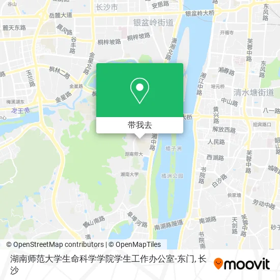 湖南师范大学生命科学学院学生工作办公室-东门地图