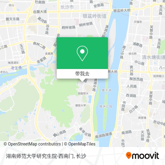 湖南师范大学研究生院-西南门地图