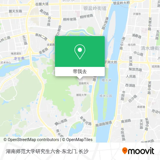 湖南师范大学研究生六舍-东北门地图
