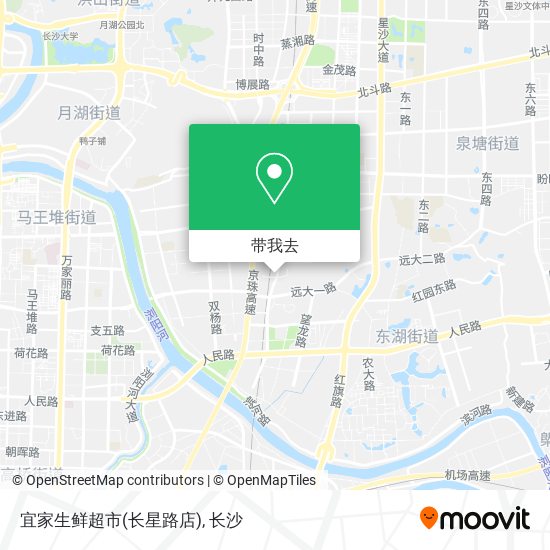 宜家生鲜超市(长星路店)地图
