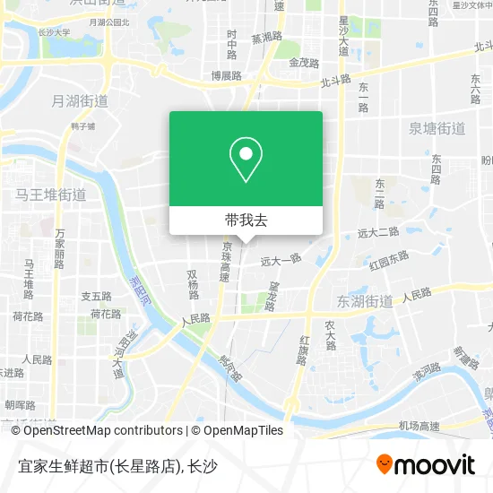 宜家生鲜超市(长星路店)地图
